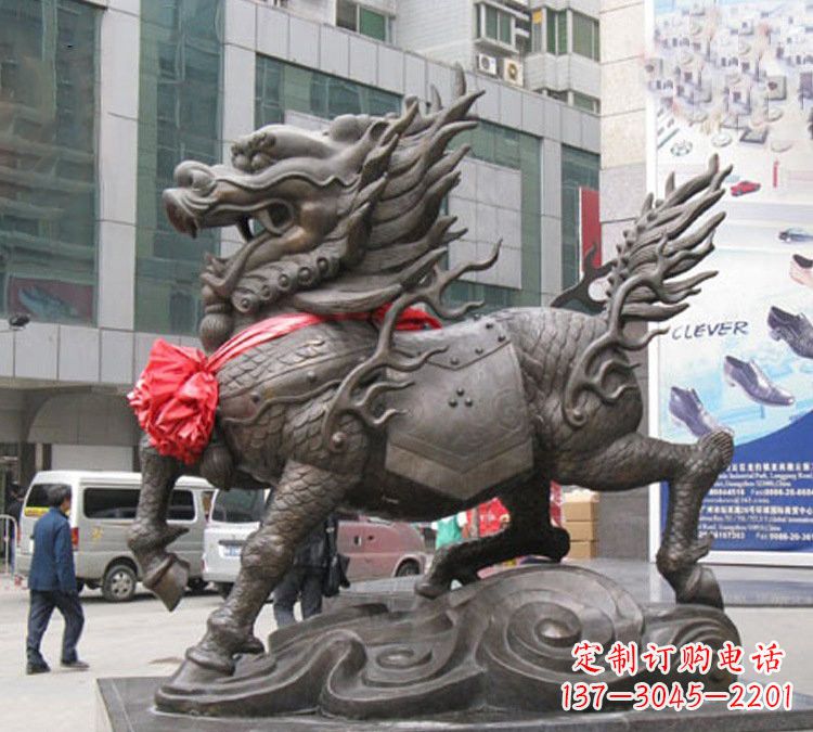 绵阳动物麒麟铜雕塑222