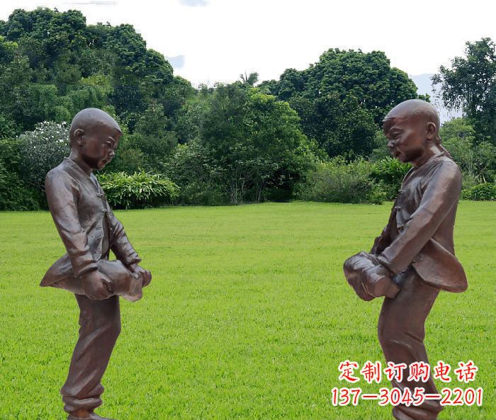 绵阳中领雕塑精致的儿童铜雕雕塑