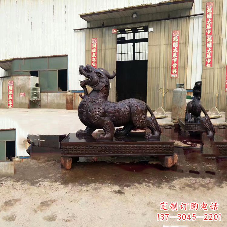 绵阳独角兽铸铜雕塑—精雕细琢的艺术瑰宝