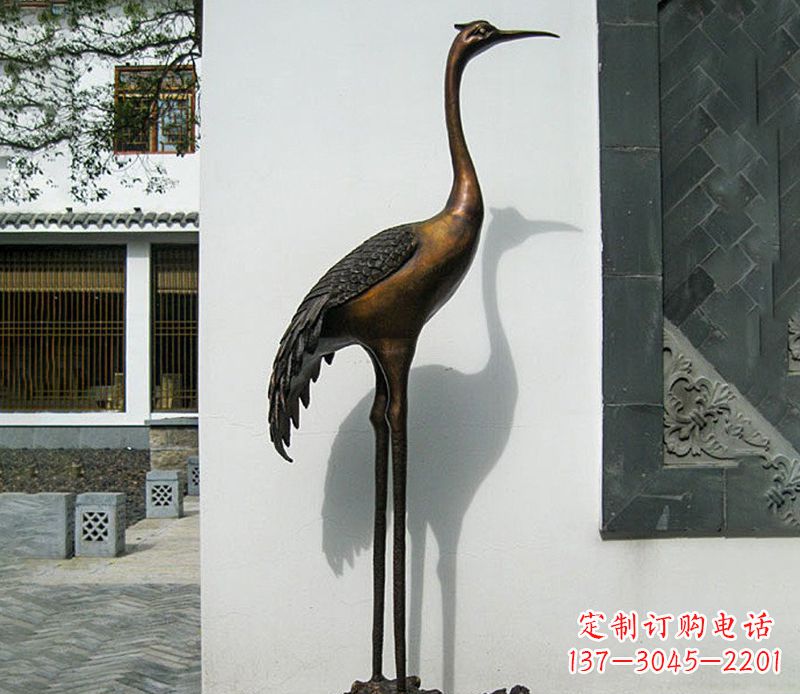 绵阳仙鹤雕塑,精美绝伦,艺术动人