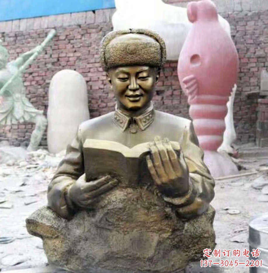 绵阳中领雕塑精美雷锋铜雕塑