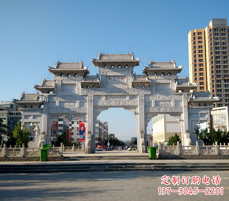 绵阳精致锻铜牌坊雕塑