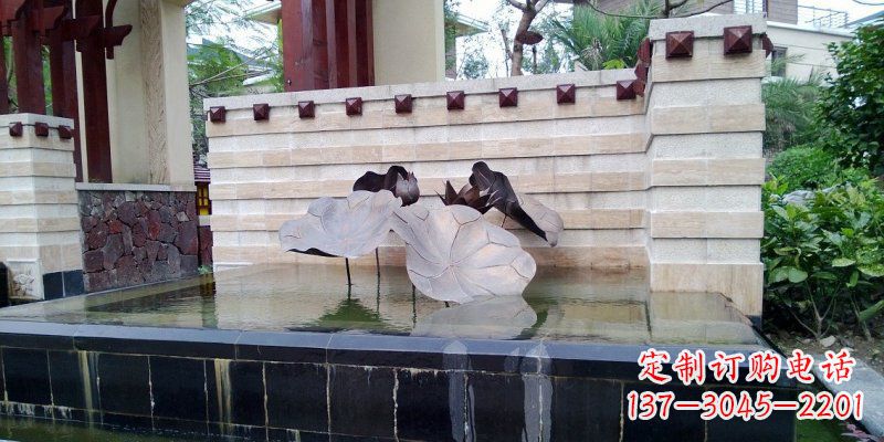 绵阳锻铜荷叶雕塑