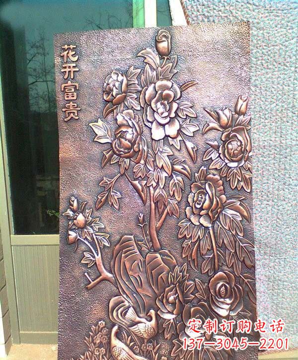 绵阳锻铜牡丹雕塑