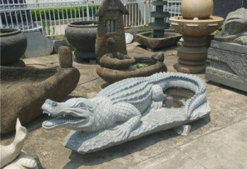 绵阳动物雕塑大理石鳄鱼