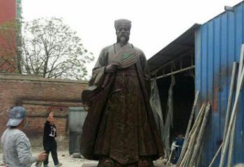 绵阳典雅大型立式诸葛亮铜雕