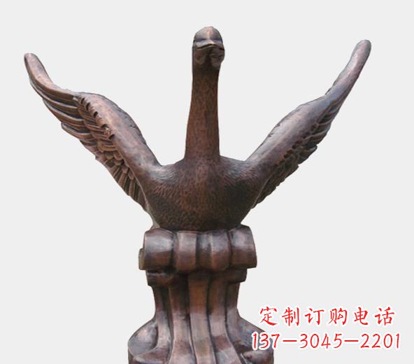绵阳高级锻铜天鹅雕塑
