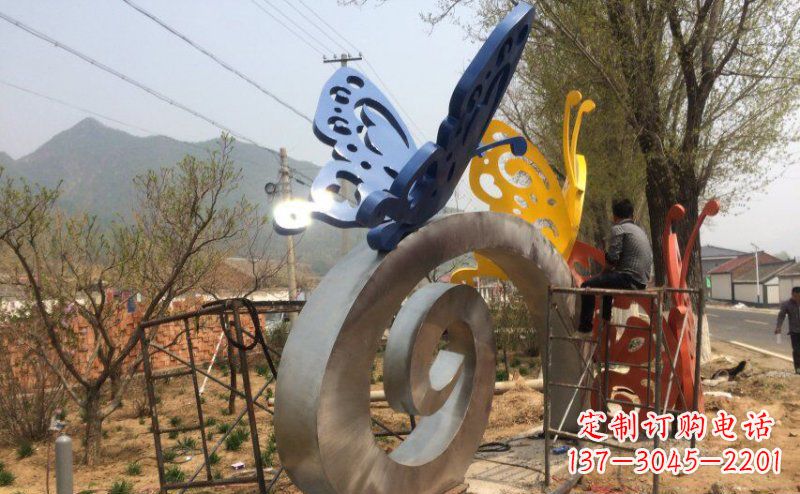 绵阳优雅无比,不锈钢蝴蝶雕塑