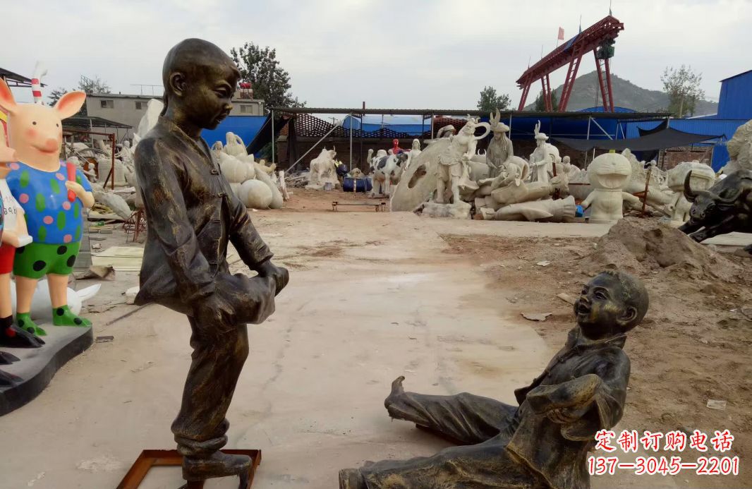 绵阳儿童撞拐铜雕