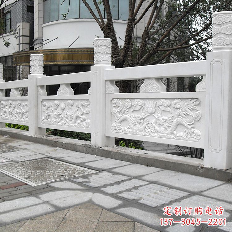 绵阳二龙戏珠石雕栏板