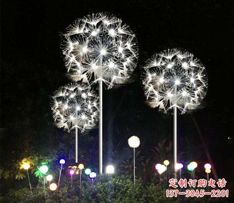 绵阳发光不锈钢蒲公英雕塑