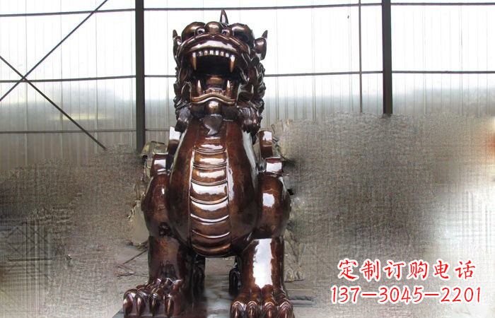 绵阳来自古老文化的獬豸铜雕