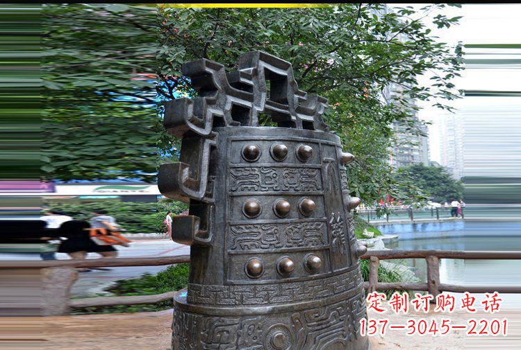 绵阳法制铜钟公园景观铜雕