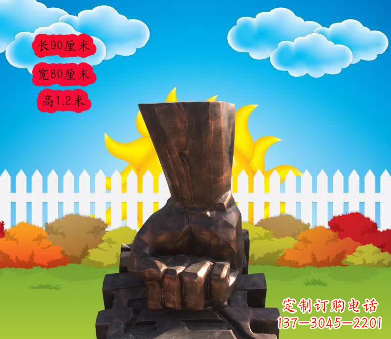 绵阳精美铜拳头雕塑