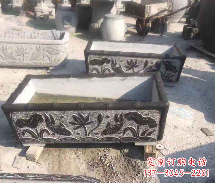 绵阳精美仿古石水缸雕塑