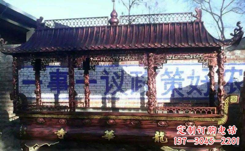 绵阳方形寺庙香炉铜雕塑