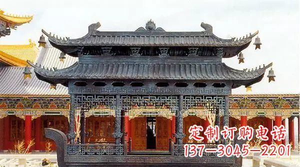 绵阳方形寺庙香炉铜雕塑