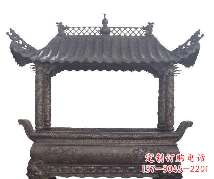 绵阳古典庙宇香炉铜雕