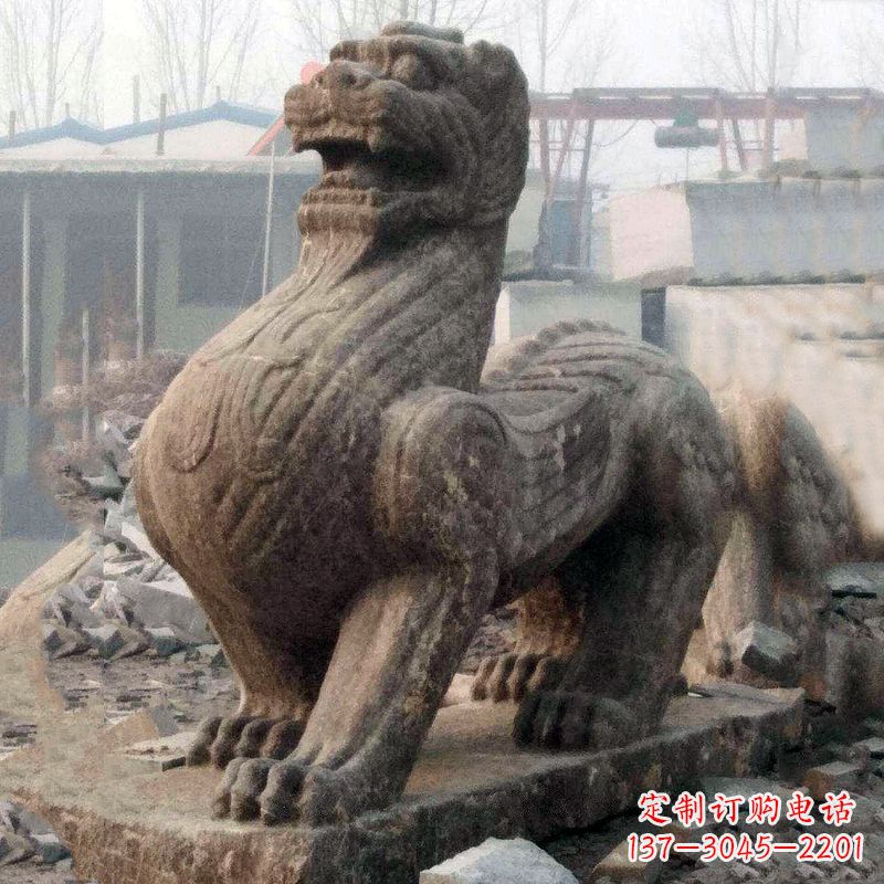绵阳仿古狴犴青石雕塑