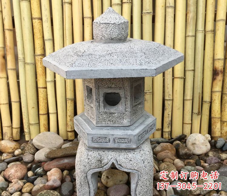 绵阳仿古公园照明石灯笼石雕 (2)
