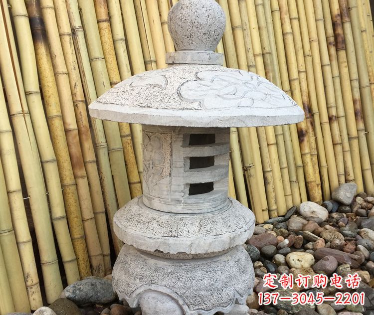 绵阳仿古公园照明灯笼石雕