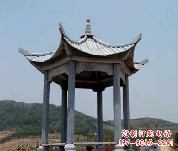绵阳仿古六角凉亭石雕 (5)