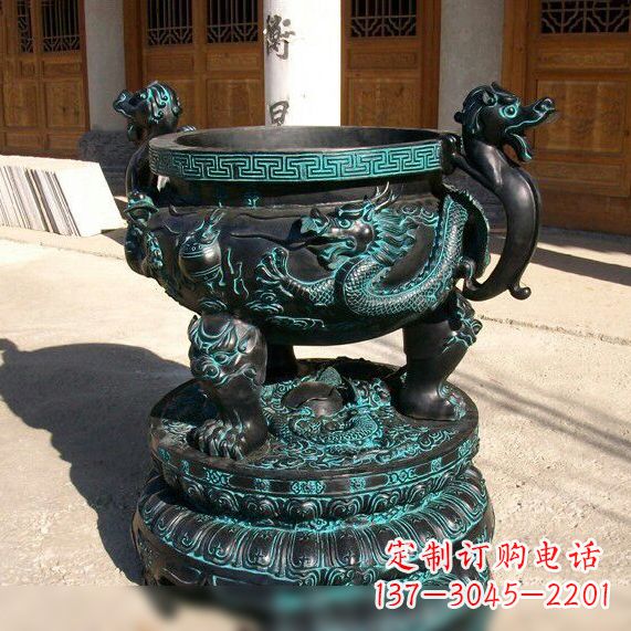 绵阳传统工艺青铜龙雕塑