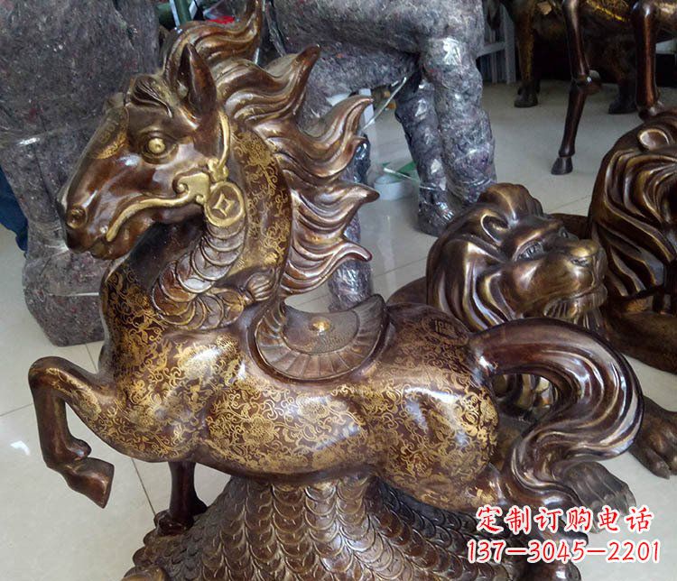 绵阳仿古马到成功铜雕塑摆件
