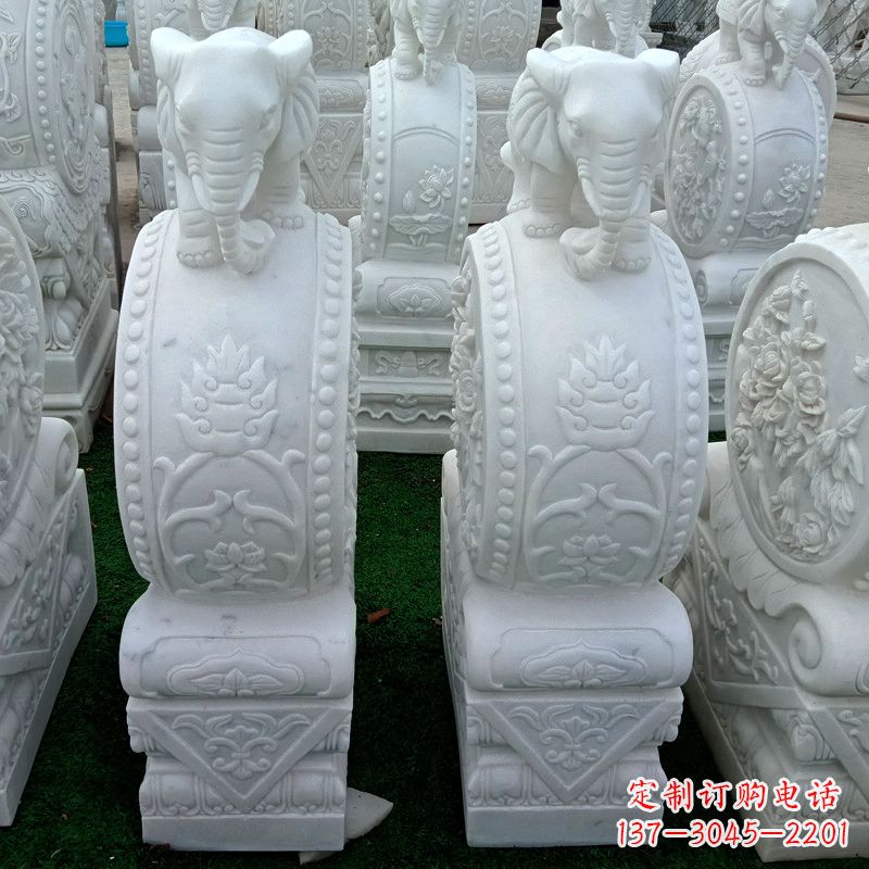 绵阳仿古门墩石雕 抱鼓石仿古雕刻