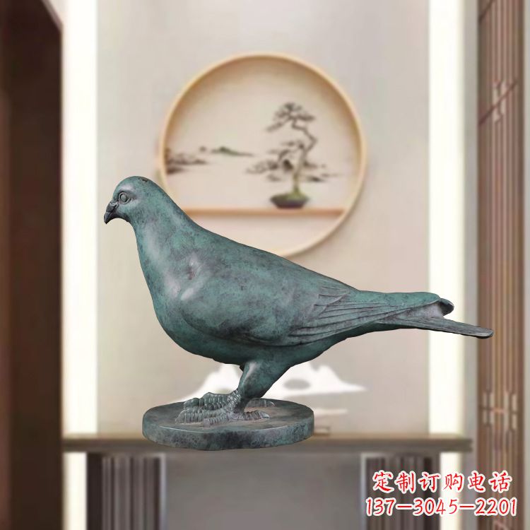 绵阳仿古青铜鸽子动物雕塑摆件