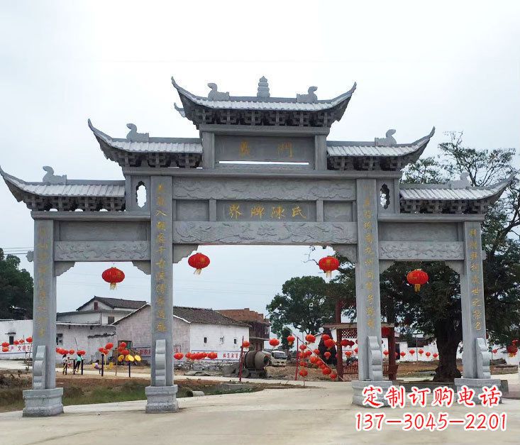 绵阳精美仿古牌坊石雕
