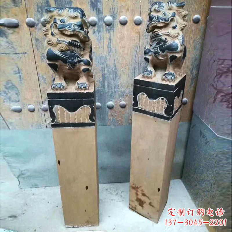 绵阳仿古狮子拴马桩