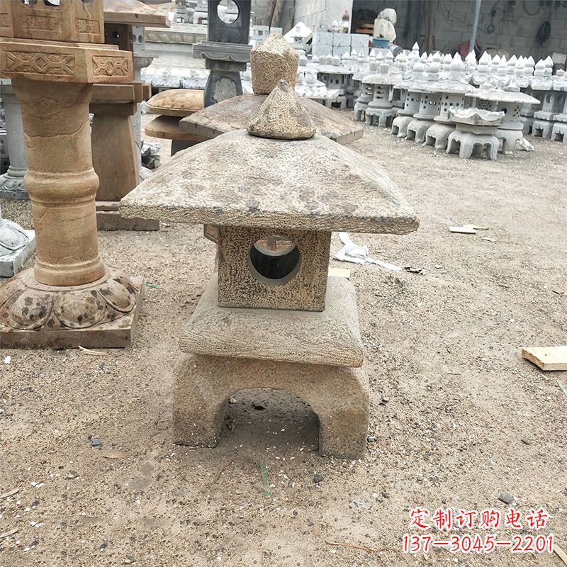 绵阳精美仿古石雕灯笼雕塑