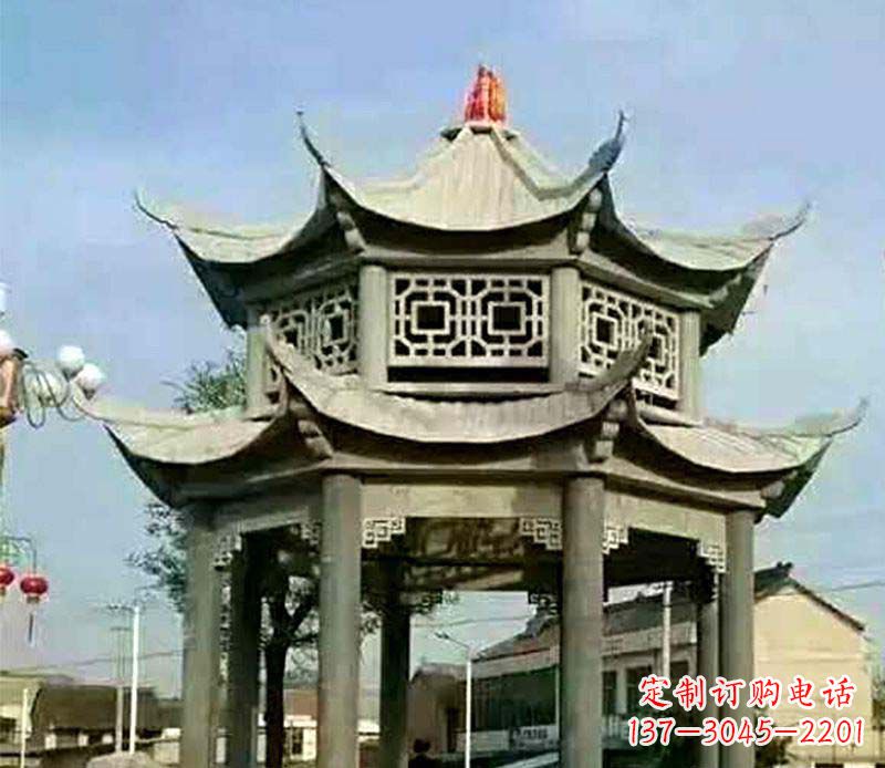 绵阳精美仿古石凉亭雕塑