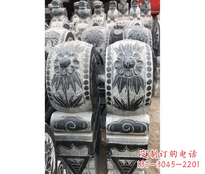 绵阳仿古石门墩镇宅抱鼓石雕塑