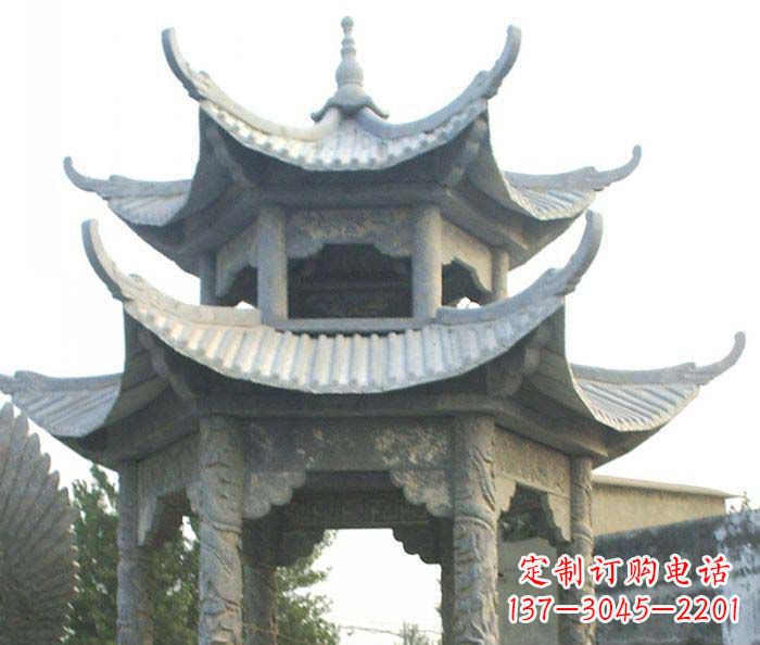 绵阳仿古双层石雕凉亭