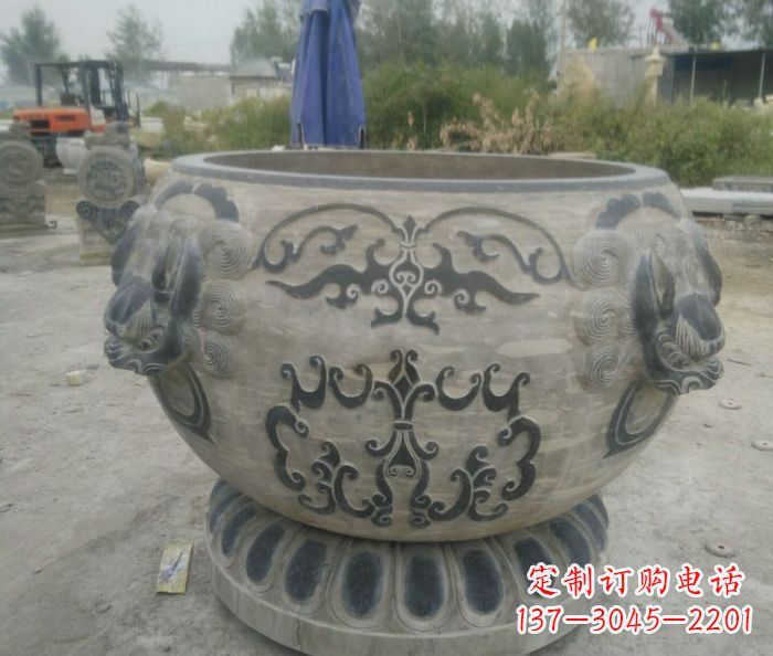 绵阳仿古圆形水缸石雕