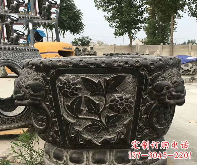 绵阳仿古招财石雕水缸