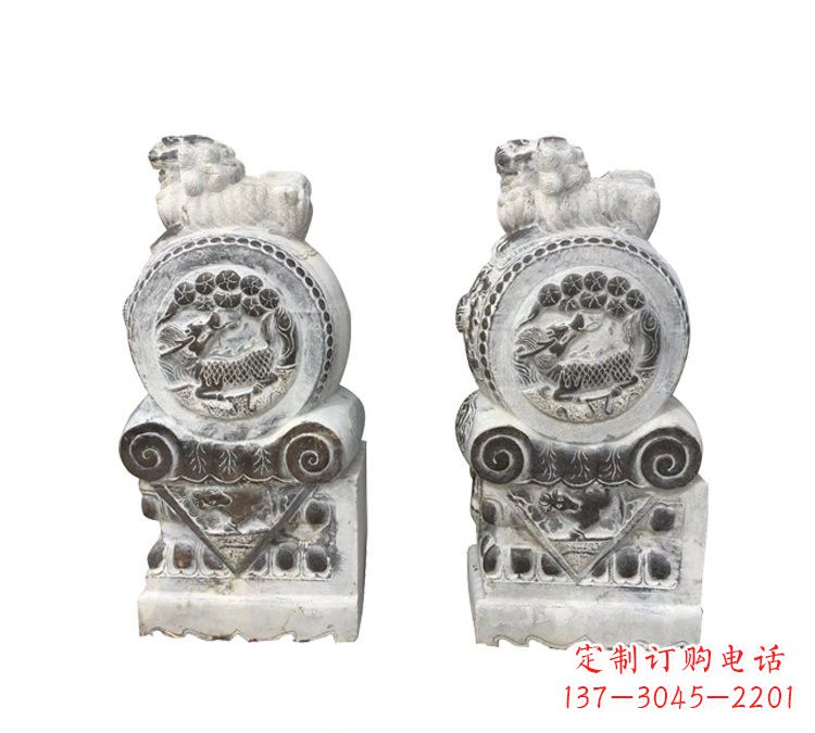 绵阳仿古雕塑狮子抱鼓石