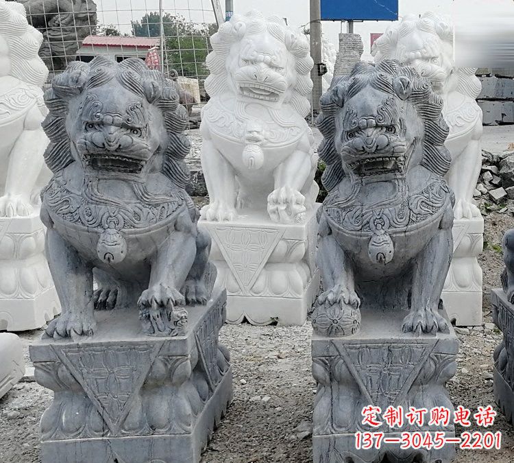 绵阳仿古青石狮子塑像