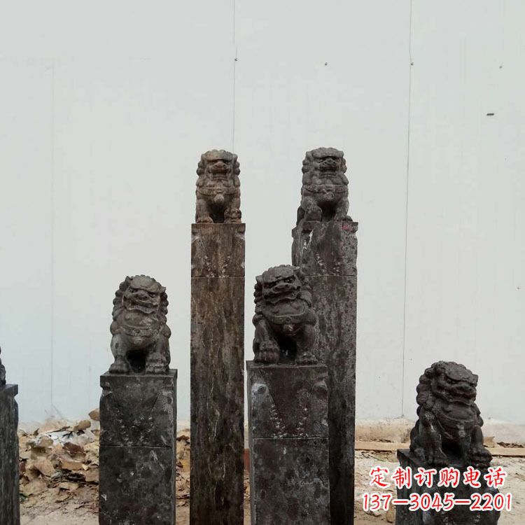 绵阳复古风格拴马桩雕塑