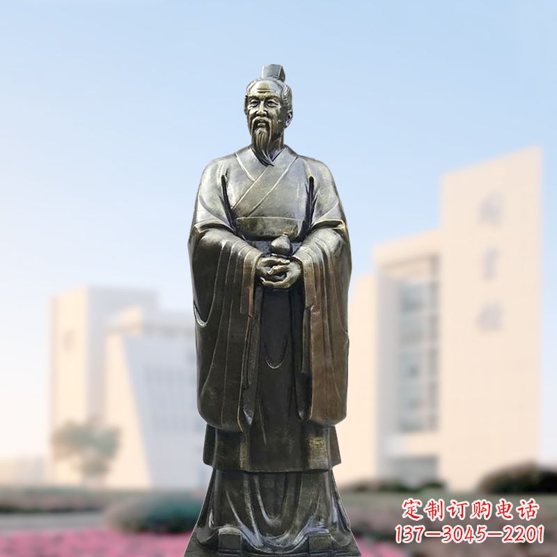 绵阳仿铜玻璃钢扁鹊雕塑