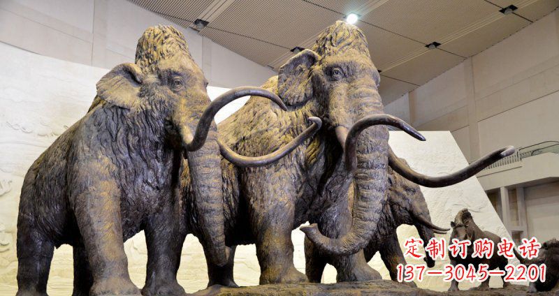 绵阳仿真大象玻璃钢动物雕塑