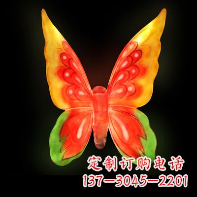 绵阳艺术雕塑大号黄色发光蝴蝶