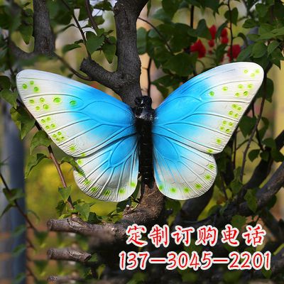 绵阳精致风韵,蓝白蝴蝶雕塑