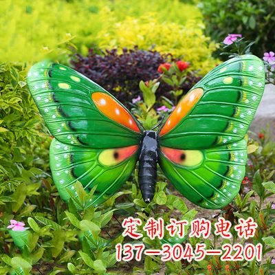 绵阳精致魅力的绿色蝴蝶雕塑