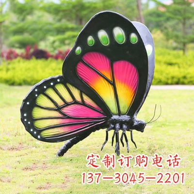 绵阳仿真蝴蝶_品红色款405x78x110