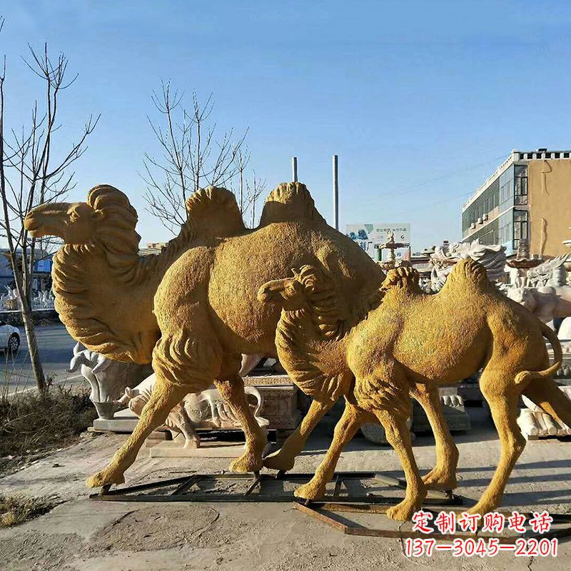 绵阳仿真骆驼玻璃钢雕塑