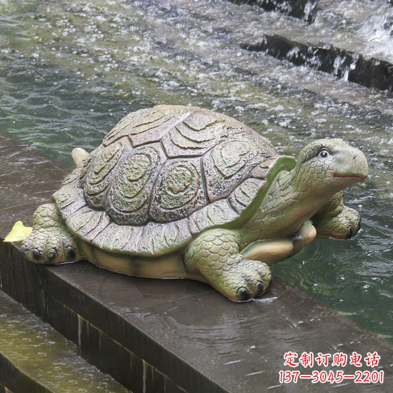 绵阳仿真乌龟-园林水景动物雕塑摆件