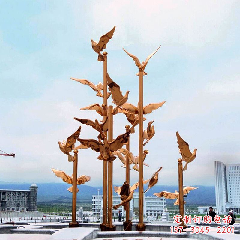 绵阳放飞和平鸽雕塑